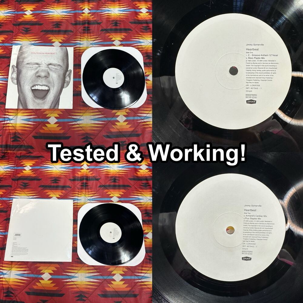 Jimmy Somerville - Heartbeat 12” Vinyl London Records 33 RPM Tested 1995